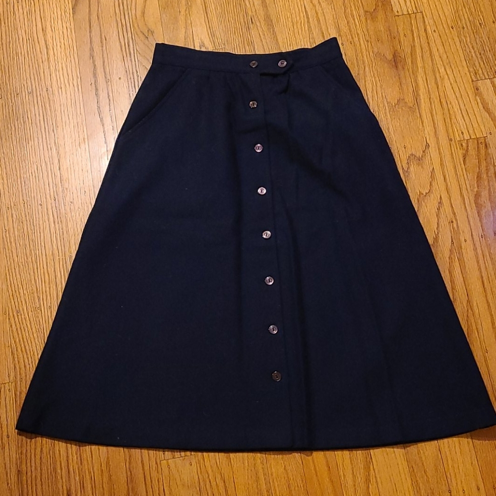 Vintage 1970s Button-Up Skirt